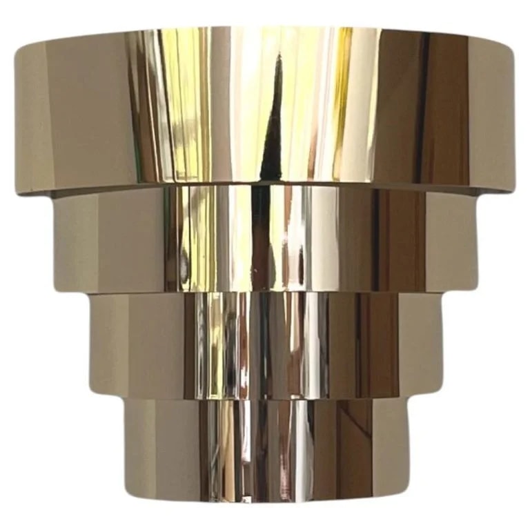 Leonardo Marelli — Midcentury Gold Metal Wall By Estiluz, Barcelona, 1980s — lighting — resale