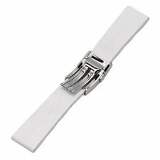 Breitling Bentley GT Rubber Strap Strap 22mm Width With D Buckle White Pol 2