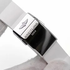 Breitling Bentley GT Rubber Strap Strap 22mm Width With D Buckle White Pol 4