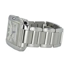 Cartier Tank W5310008 Stainless Steel Silver Diamond 47mm #KNW1899 4