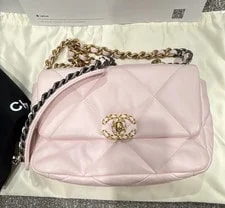 Chanel — Chanel 19 Light Quilted Flap Mixed Metal Chain Strap Dust — Handbag — resale