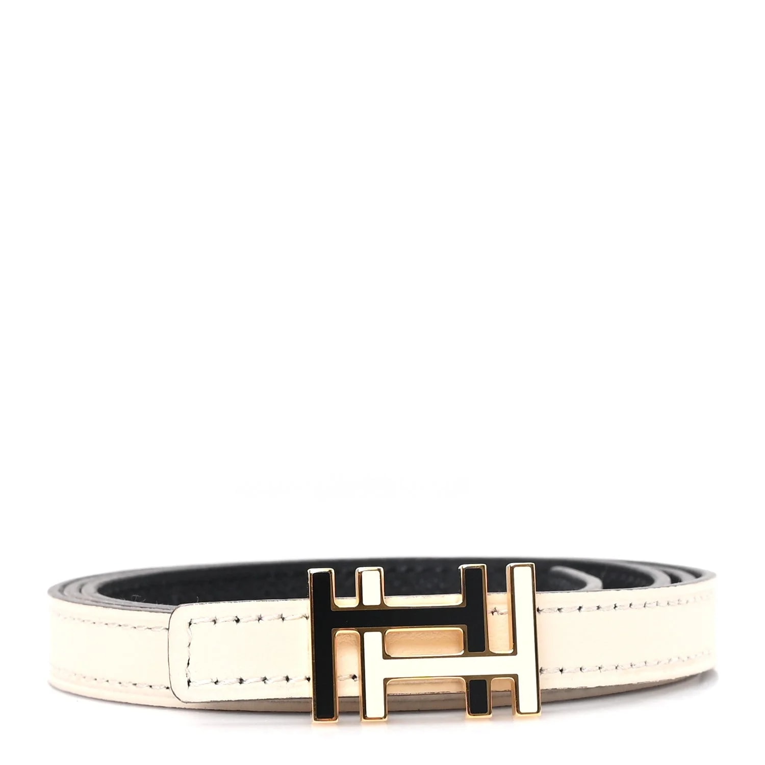Hermès — Metal 13mm Au Carre Double H Belt 85 34 — Accessory — resale