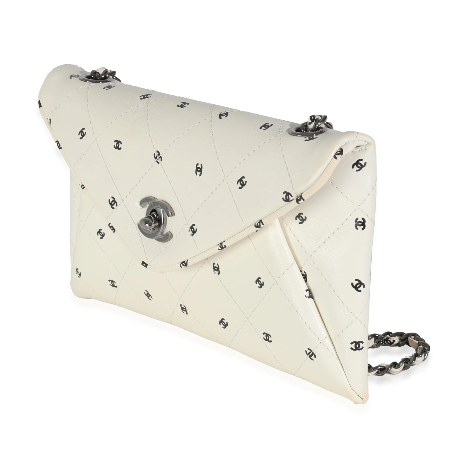 Chanel Cc Logo Envelope With Chain ; 4
