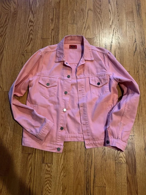 424 FOURTWOFOUR 2017 collection pink cotton jacket — Clothing — resale