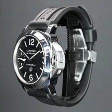 Panerai Luminor Marina Logo 44mm Black Dial Stainless Steel PAM00005 B&P 2