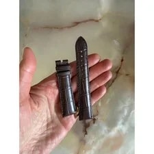 Authentic Omega Brown Crocodile Strap Band 19mm 98000090 4