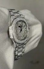 Patek Philippe Nautilus Diamond Bezel Silver With Date 4