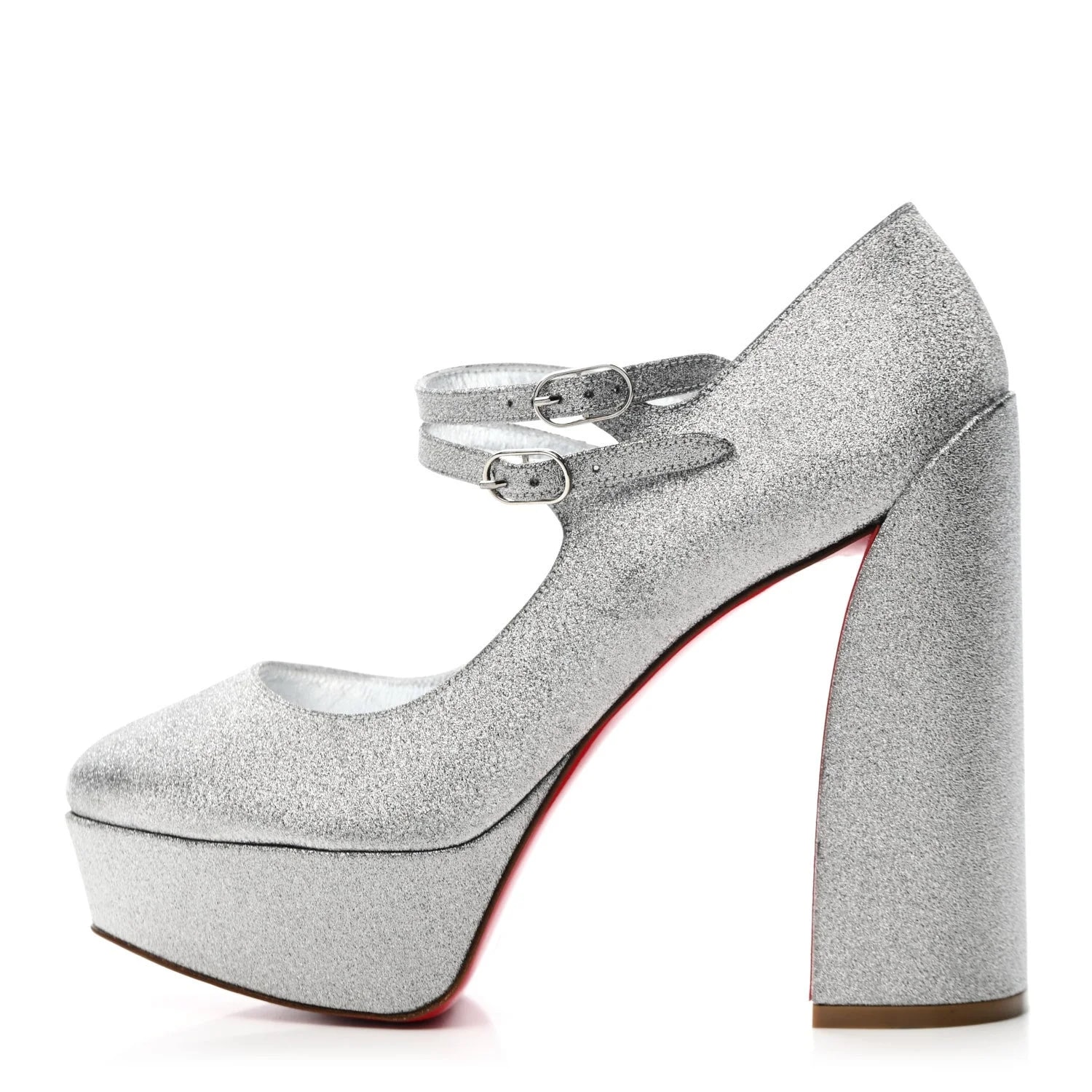 Christian Louboutin — Glitter Movida Jane 130 Platform 38.5 — Designer Shoe — resale