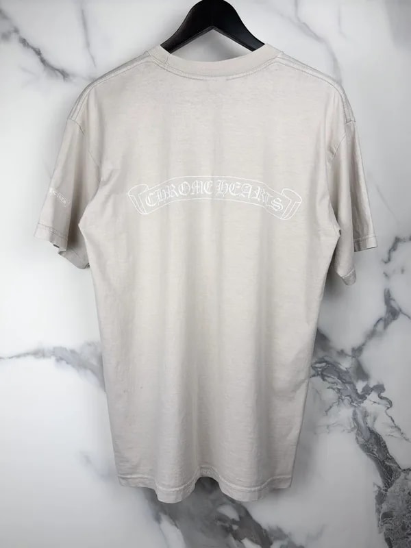 Chrome Hearts — Hearts Faded Scroll Logo Pocket Tshirt — streetwear — resale