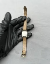 Omega de Ville Quartz Gold Tone Black Dial Roman 23mm 2