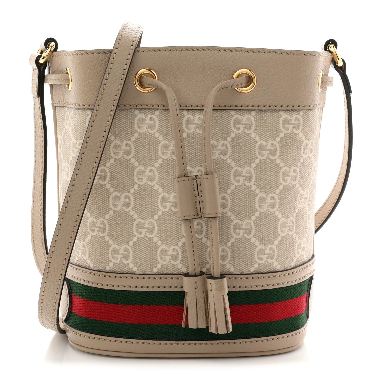 Gucci — Textured Web Mini Ophidia Bucket Mystic — Handbag — resale