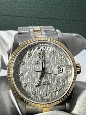 Preowned Tudor Prince Day Date Diamond Dial Ref 76213 SS/18k Gold 36mm Automatic 2