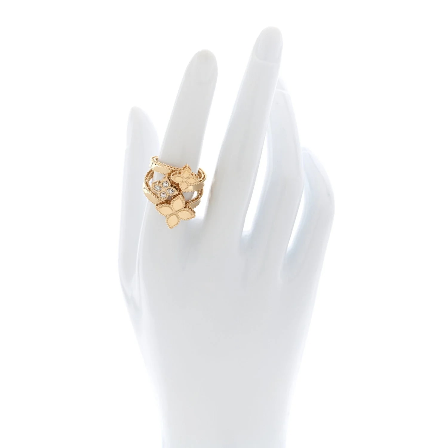18K Yellow Gold Princess Flower Three Flower 2