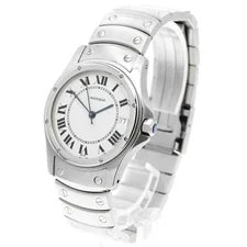 Cartier Santo Cougar LM W20026K1 Date White Dial Automatic Watch_961366 2