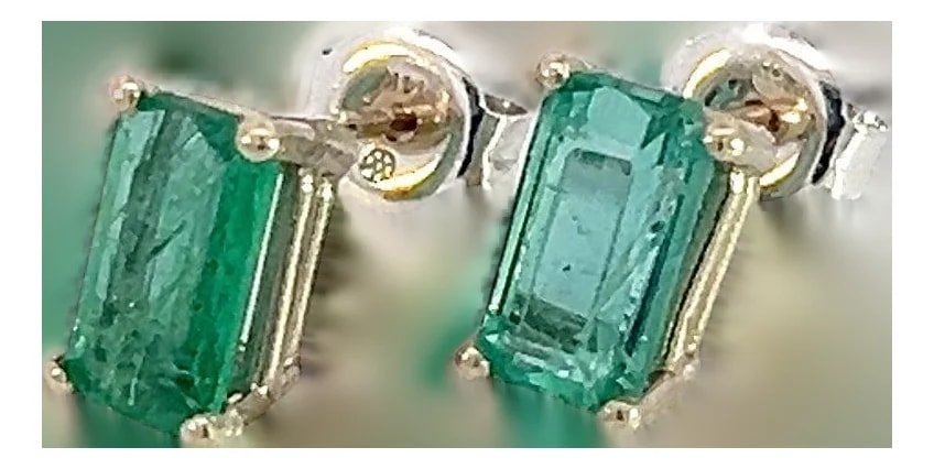 Stud 14k White Gold 1.25 Cts Certified — Jewelry — resale