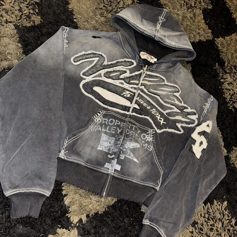 Vale Forever Religion Zip Up Hoodie (Black) — streetwear — deal