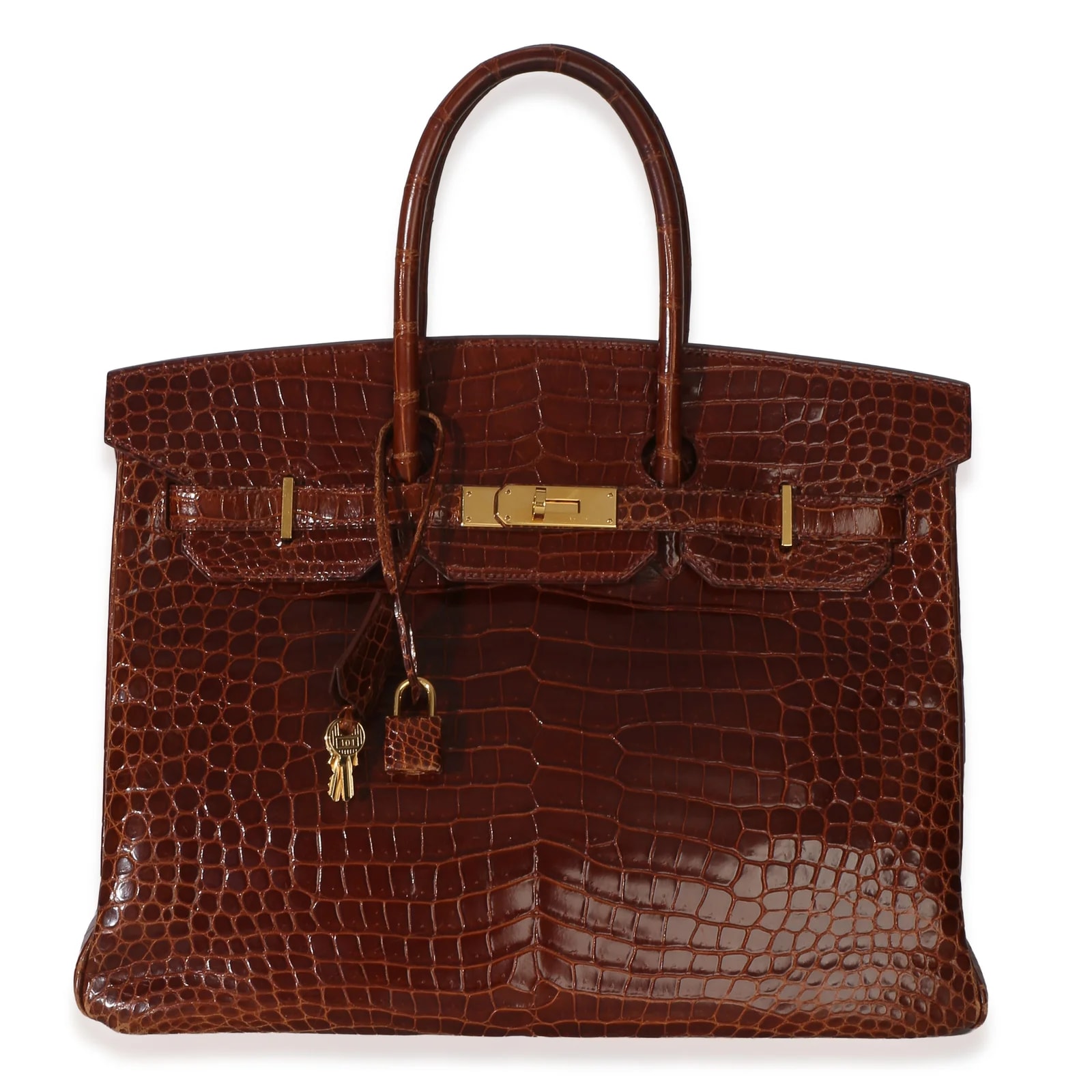 Hermès — Hermès Miel Shiny Porosus Birkin 35 Ghw Exotic — Handbag — resale