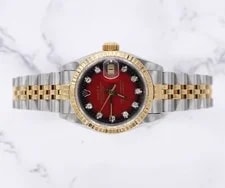 Rolex Datejust With Factory RED Vignette Diamond Dial – 2