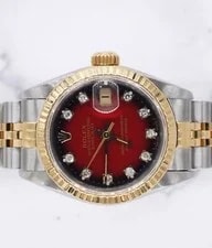 Rolex Datejust With Factory RED Vignette Diamond Dial – 3