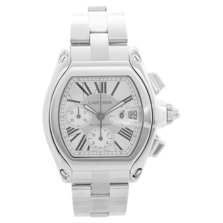 Cartier Roadster Chronograph Stainless Steel Automatic 2618 W62006X6 2
