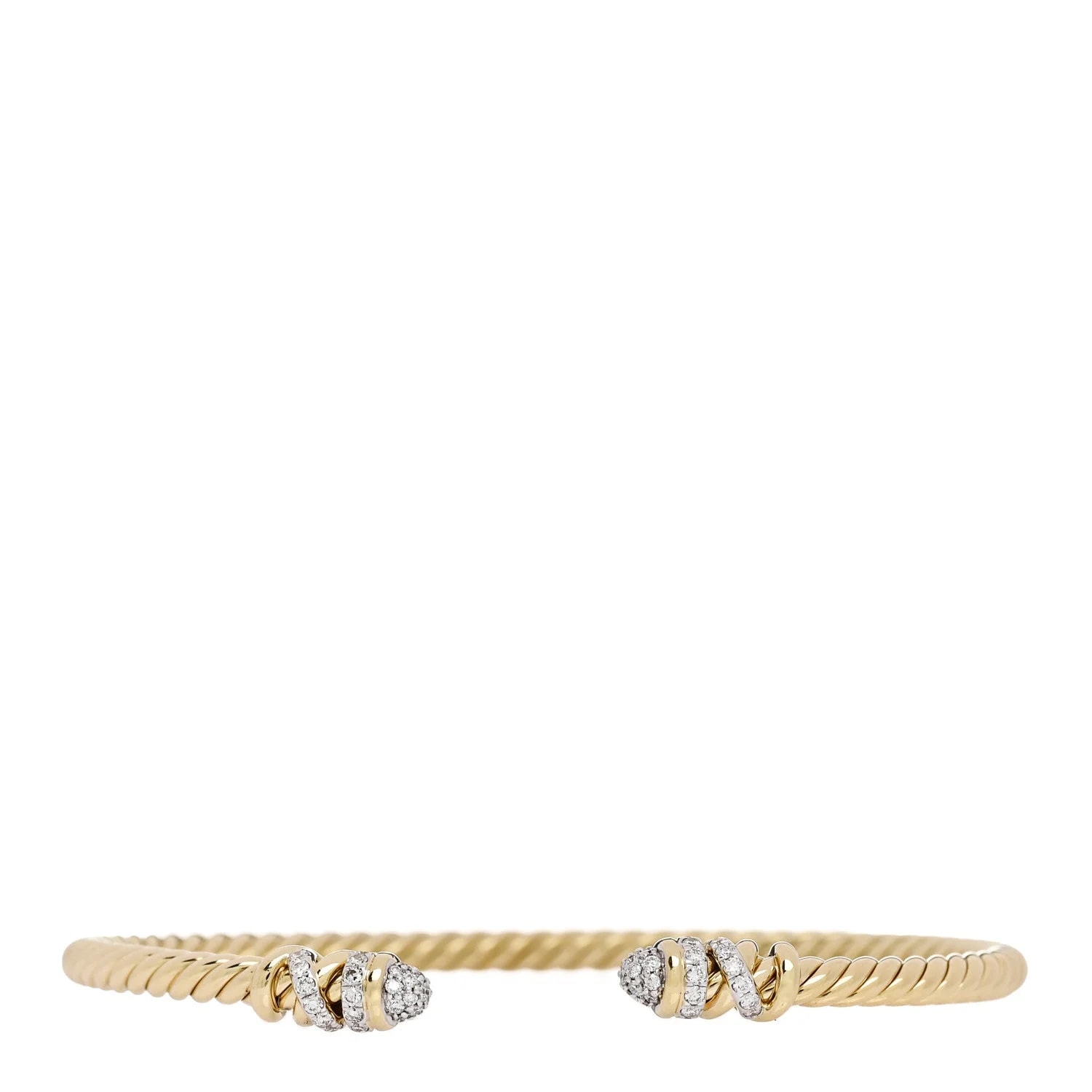 David Yurman — 18K Yellow Gold 3mm Petite Helena Cablespira — Jewelry — resale