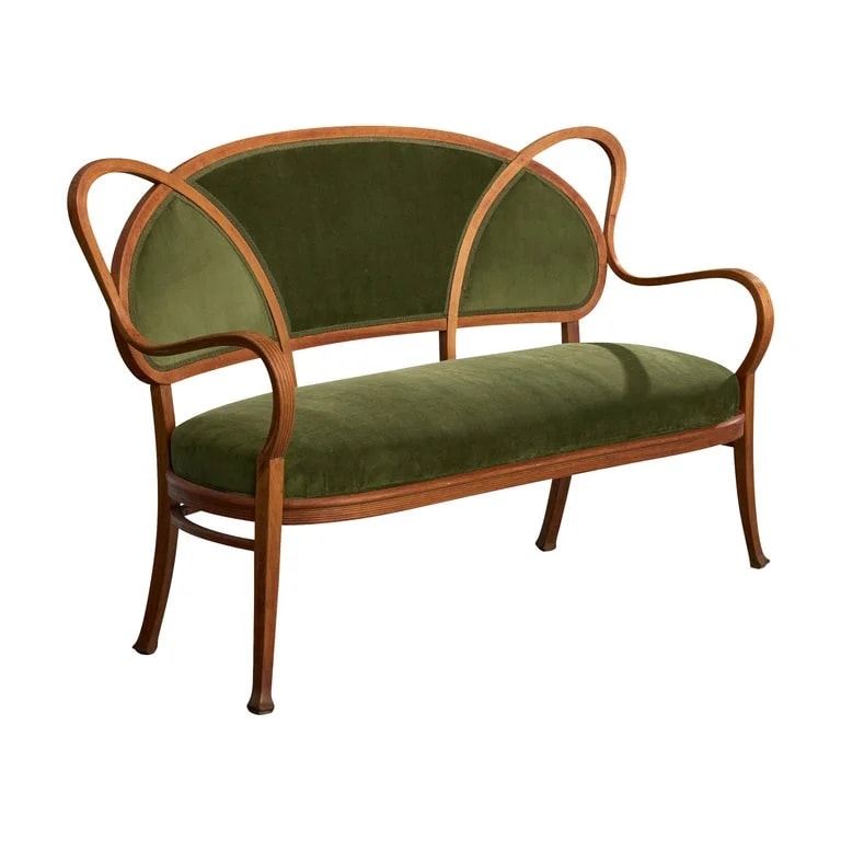 Thonet — Thonet, Settee, , Fabric, Austria, 1900s — Furniture — resale