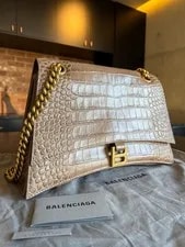 Balenciaga Authentic Embossed Crush Chain - Medium Dark Mink 2