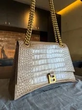 Balenciaga Authentic Embossed Crush Chain - Medium Dark Mink 3