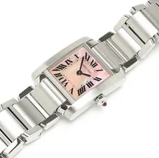 Cartier Tank Française SM W51028Q3 Pink Shell Dial Quartz 3