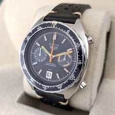 Heuer 11630 Autavia Orange Boy Black Dial 42mm ~1970s 2