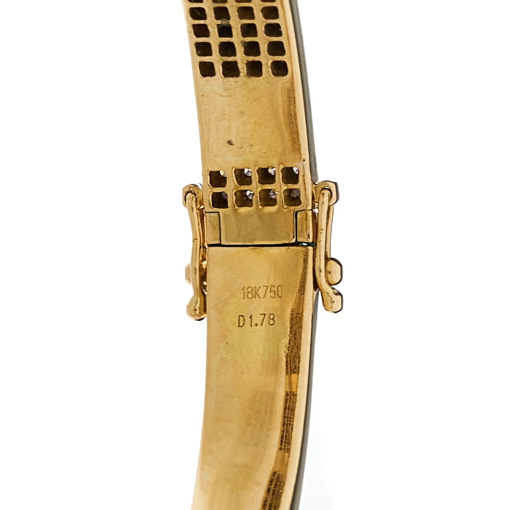18K Rose Gold Spikes Oval Bangle 4