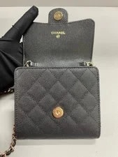 Chanel Classic Flap Wallet on Chain Card Holder Light HW [] 3