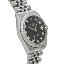 Rolex Datejust 68274G Black / Diamond Case Stainless Steel Automatic #W1289 3