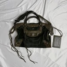 Balenciaga — Balenciaga THE City Pony Hair Dark Y2K 2607TK — Handbag — resale