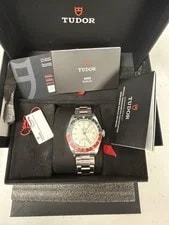 Tudor — Tudor Black Bay GMT 41mm White Dial Pepsi Bezel Date Box & Manual — Watch — resale