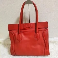 Celine Luggage Shopper With Ribbon Motif Auth 3