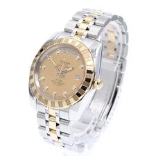 Tudor 23013 Classic Date Day 10P Diamond YG Combination Automatic S 90 2