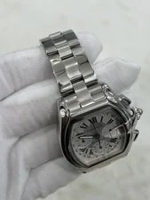 Cartier Roadster Chronograph Silver Dial Steel 43mm Auto ’s W62006X6 4