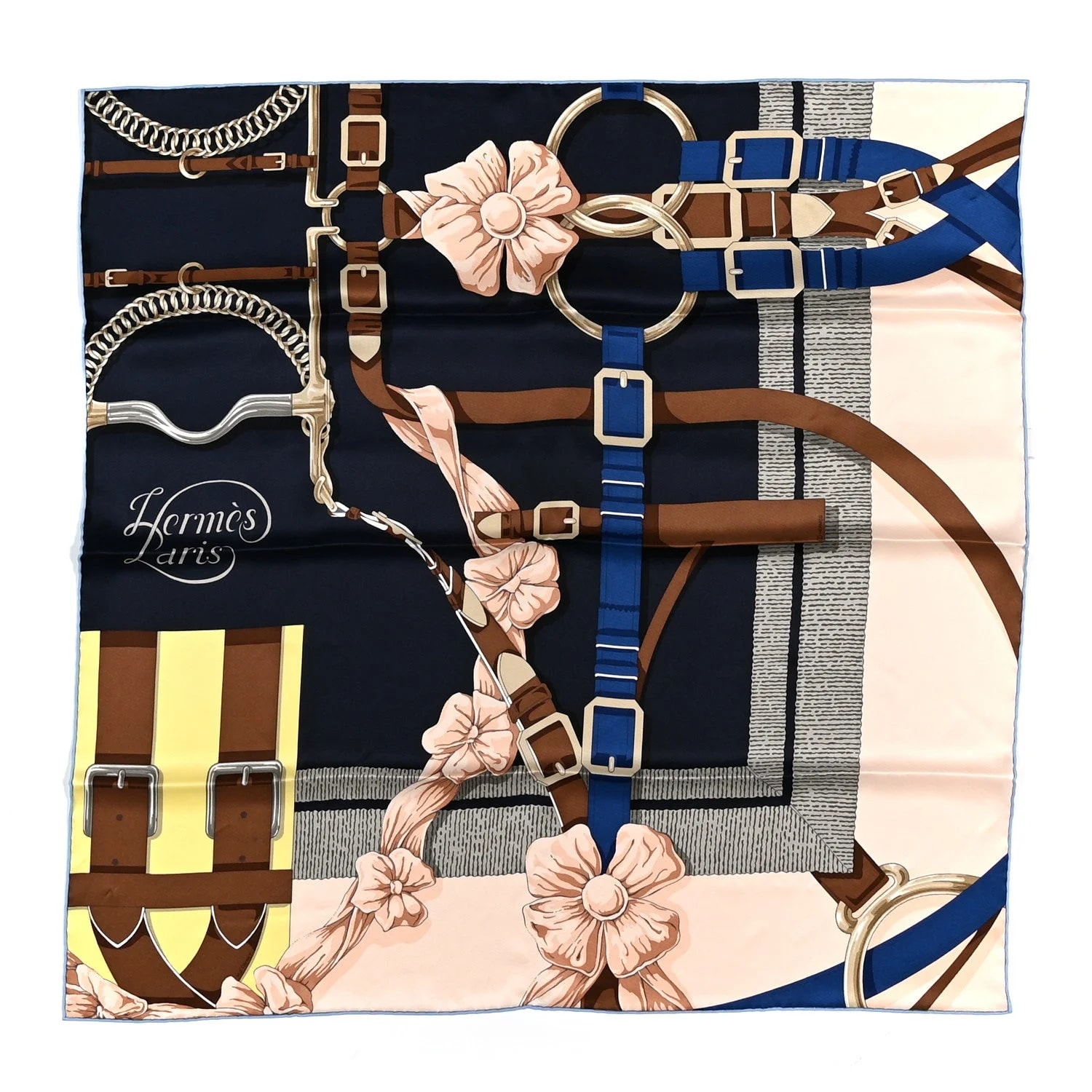 Hermès — Grand Manege Detail Scarf 70 Caban Poudre — Accessory — resale