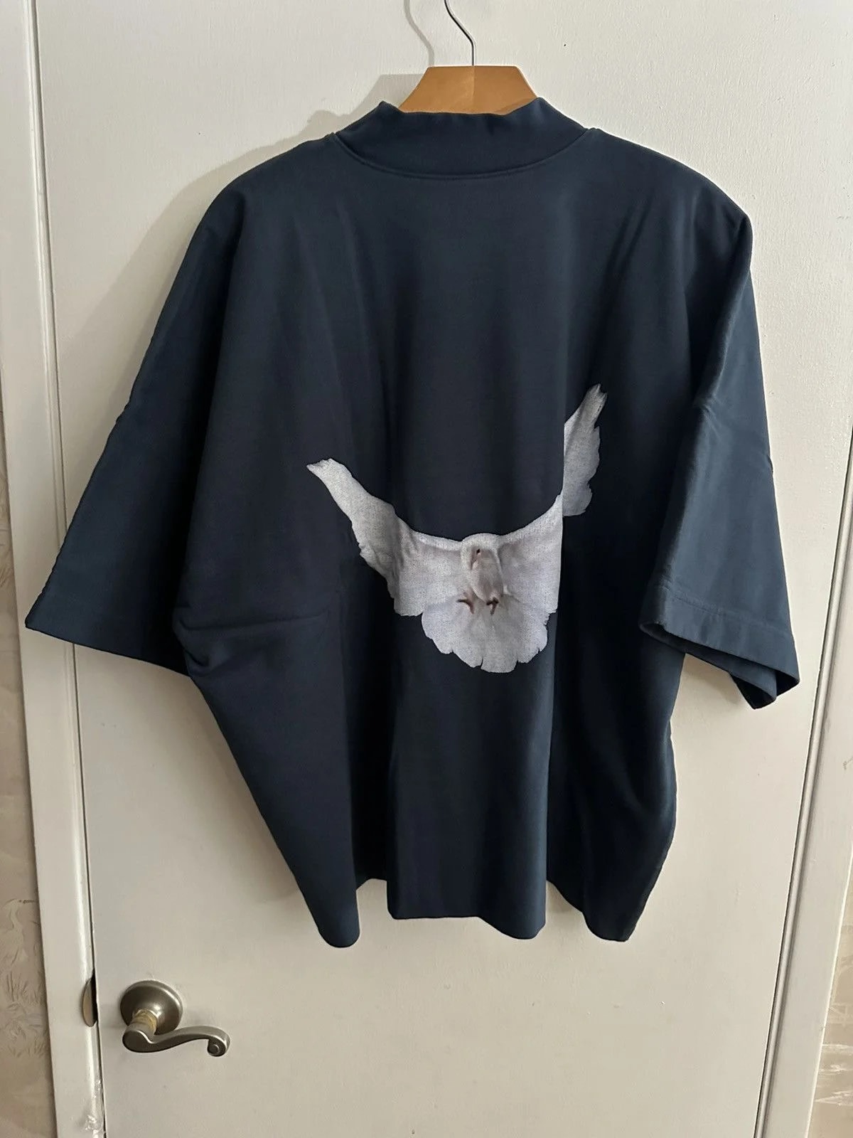 Yeezy Gap Balenciaga Dove No Seam T Shirt Dark Blue 2