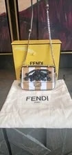 Fendi — Authentic Limited Fendi Striped Flowerland Bow Micro Double Baguette — Handbag — resale