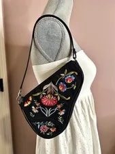 Dior — Authentic Christian Dior Saddle With Embroidered Flowers Design — Handbag — resale