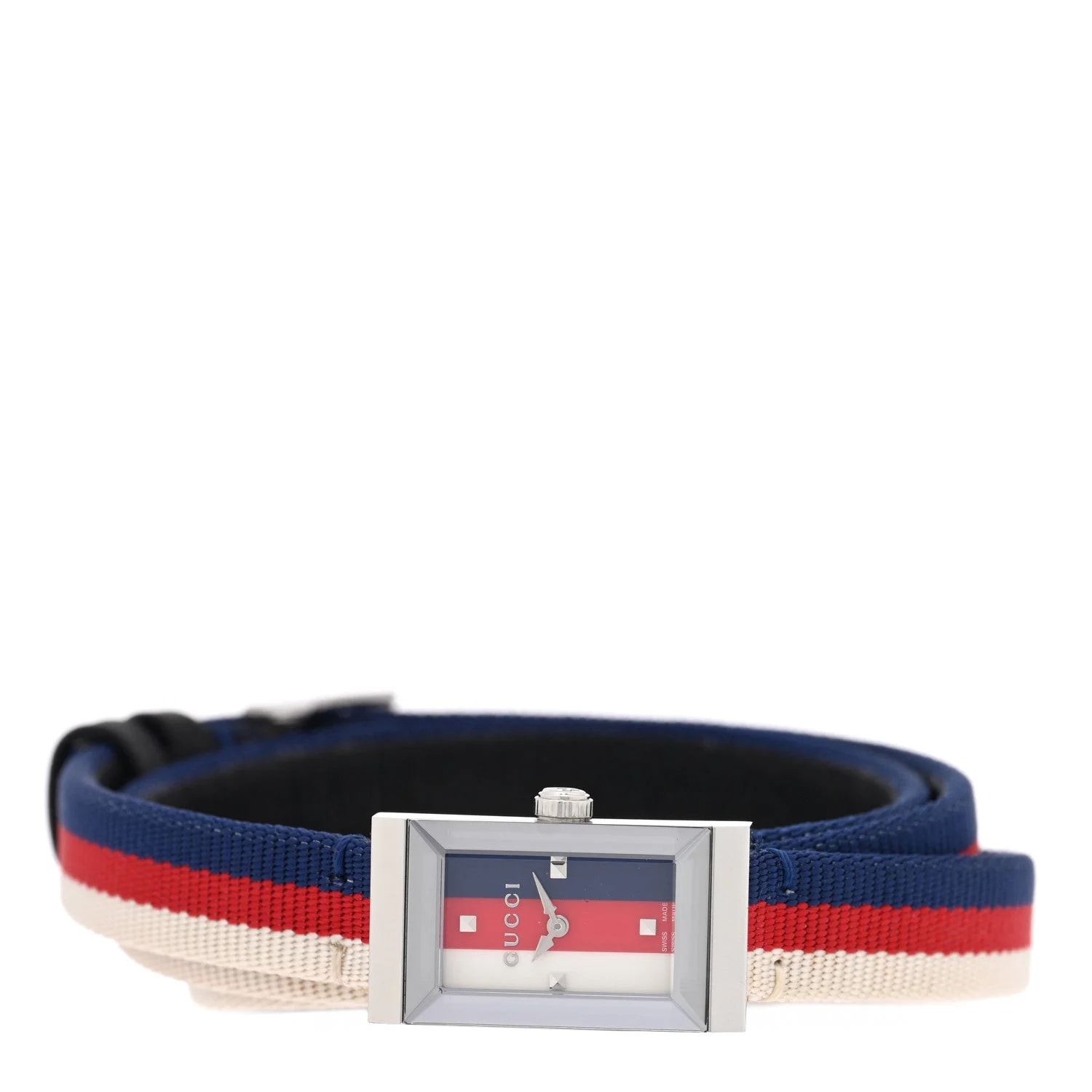 Stainless Steel Nylon 14mm Web G-Frame Double Wrap Quartz Blue 2