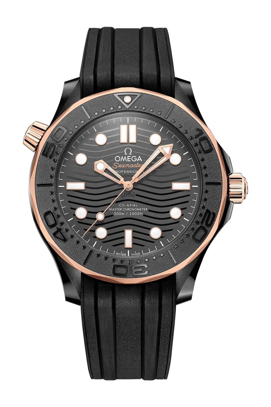Worldofluxuryus — Omega Seamaster Diver Black Ceramic & 18K Sedna™ Gold — Watch — resale