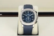 Patek Philippe — Patek Philippe Aquanaut Flyback Chronograph 5968G-001, Blue Dial - White Gold — Watch — resale
