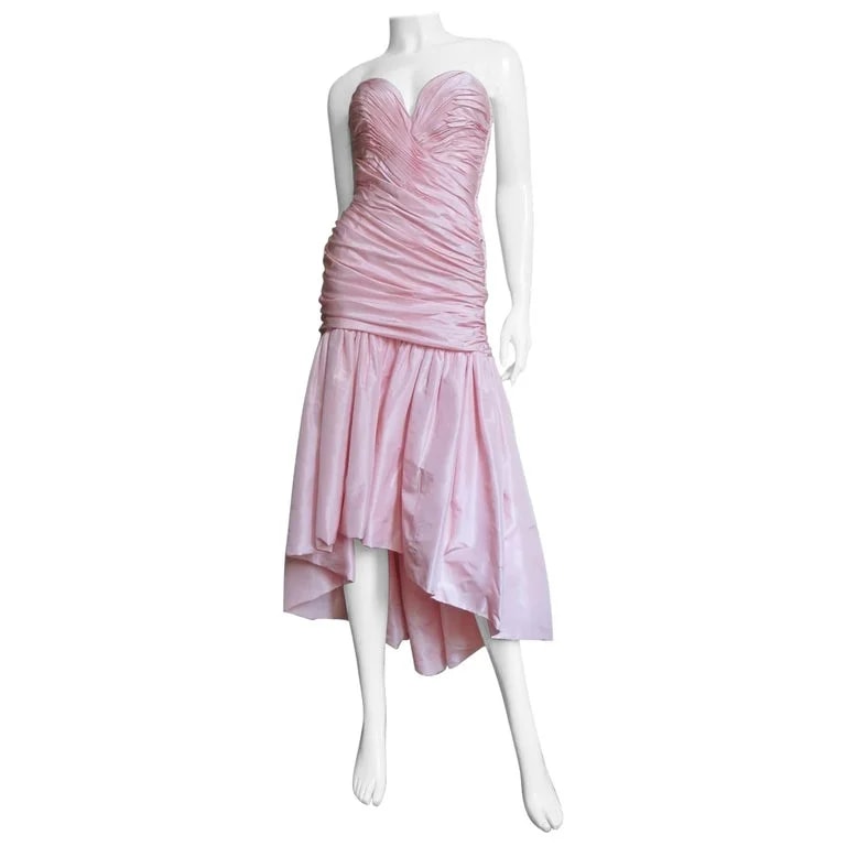 Vicky Tiel — Vicky Tiel 1980s Strapless High Low Bustier Dress — Clothing — resale