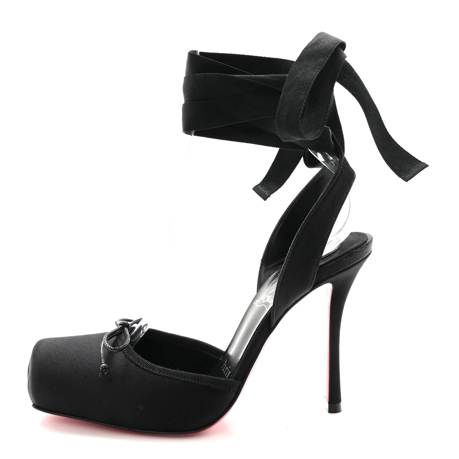 Christian Louboutin — Crepe Cassia Lace Up 100 35.5 — Designer Shoe — resale