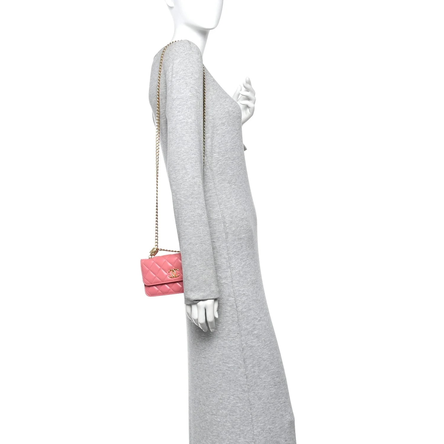 Pillow Crush Flap Phone Holder With Chain 2
