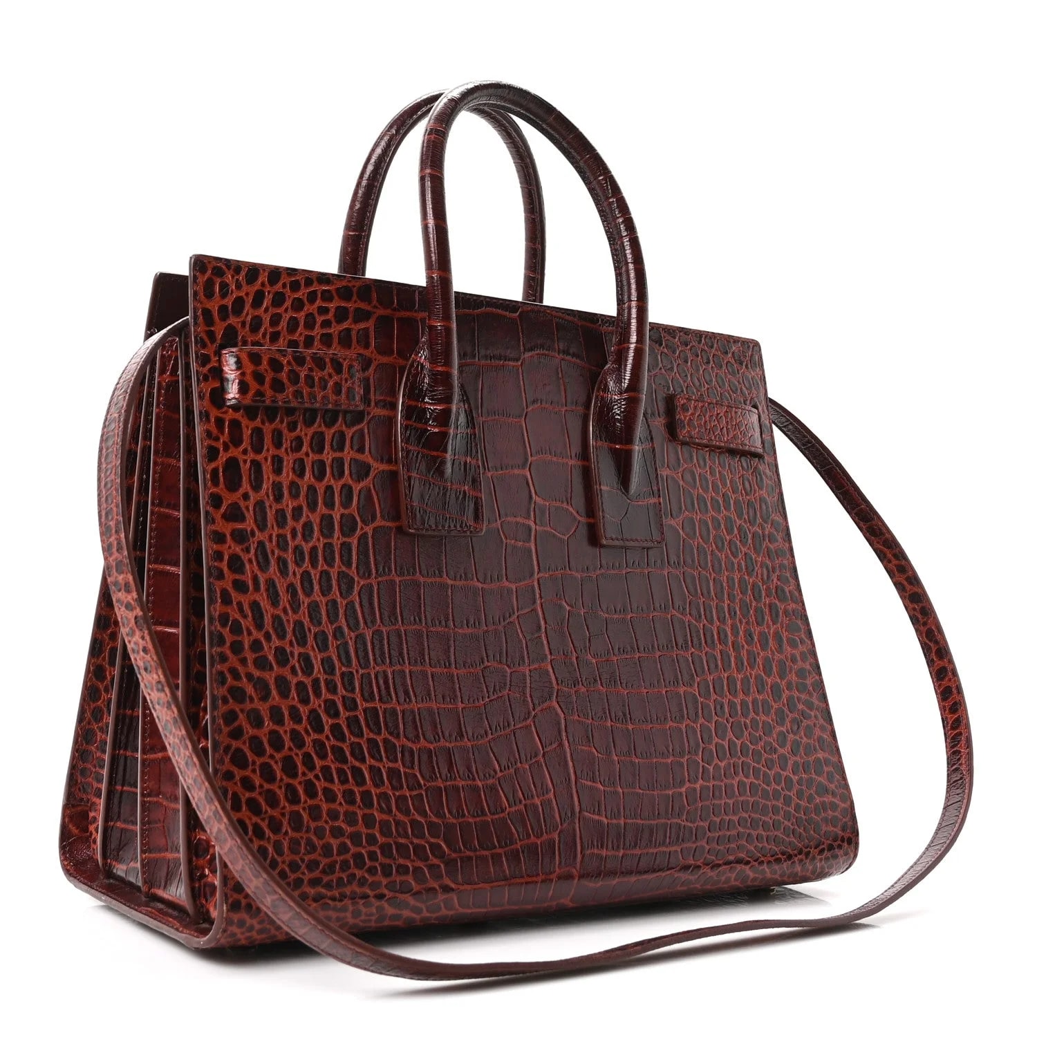 Embossed Small Sac de Jour Dark Blood 4