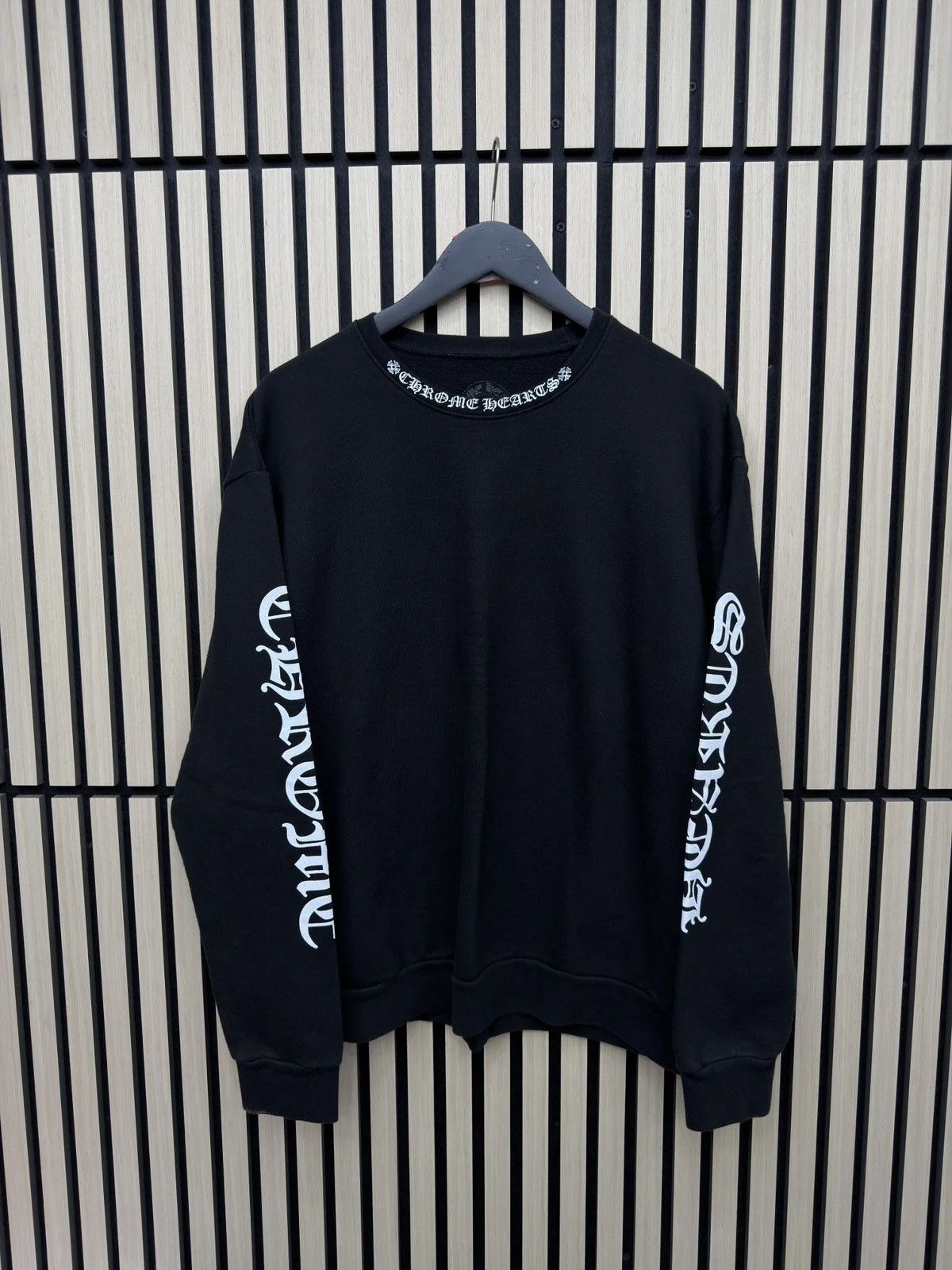 Chrome Hearts — Hearts Neck Logo Crewneck Sweatshirt — streetwear — resale
